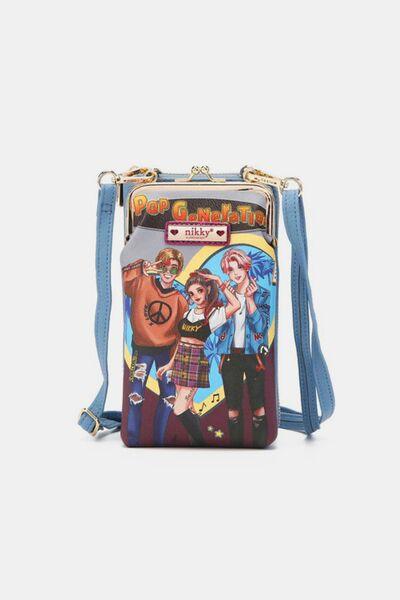 Nicole Lee USA Printed Crossbody Wallet Pop Generation One Size