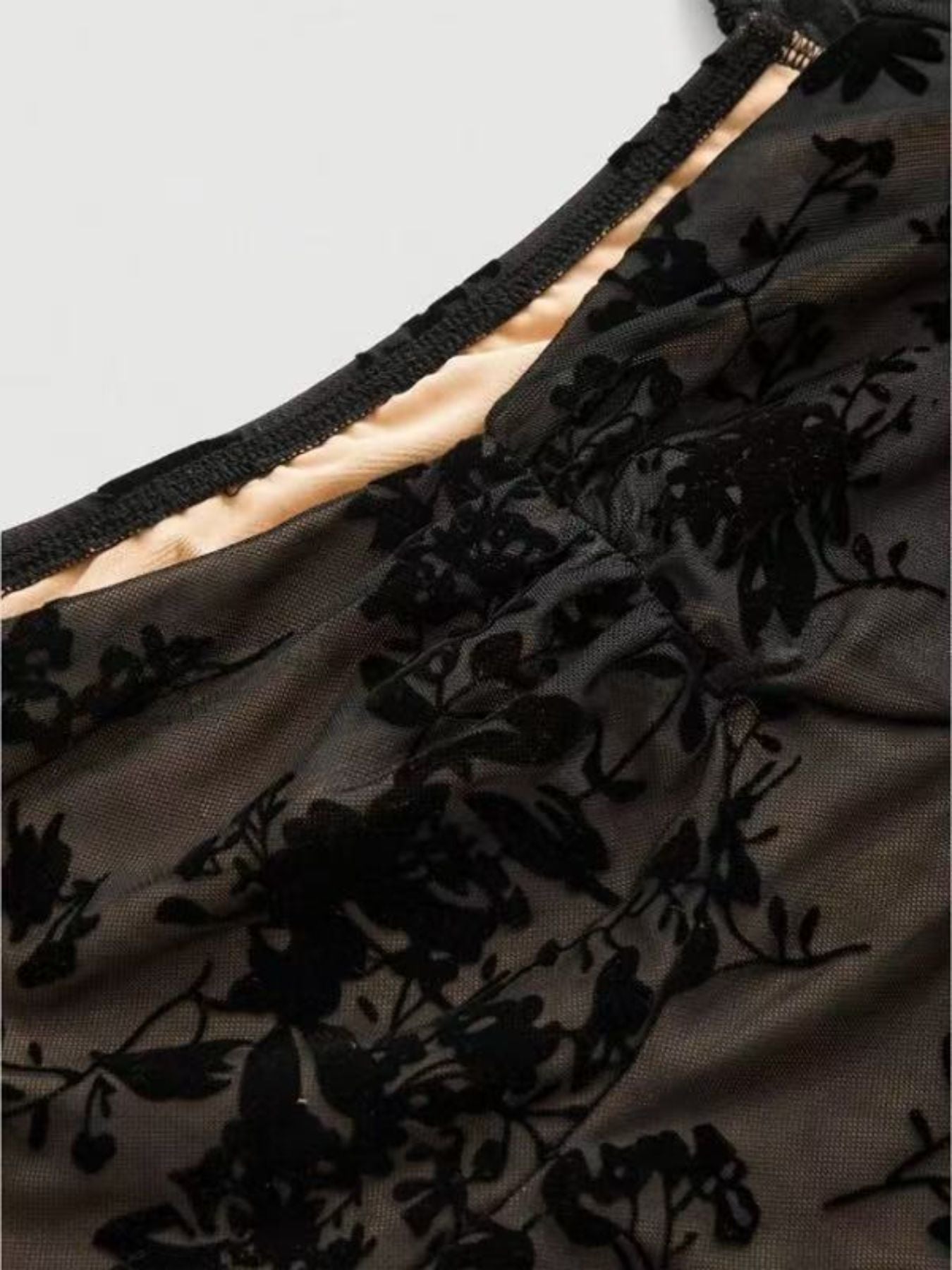 Sweetheart Neck Flared Sleeve Mini Dress