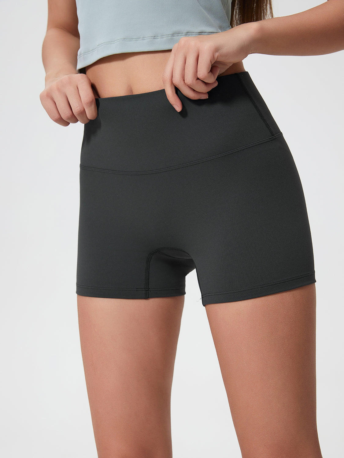 Millennia High Waist Active Shorts Graphite Gray