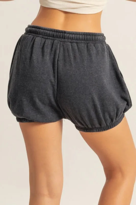 HYFVE Drawstring Bubble Hem Shorts