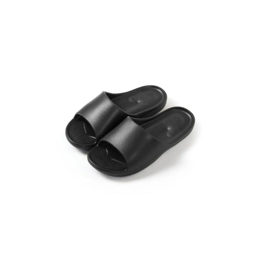 Open Toe Flats Slippers Black
