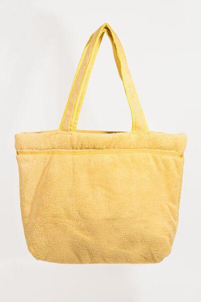 Fame Square Microfiber Tote Bag Yellow One Size