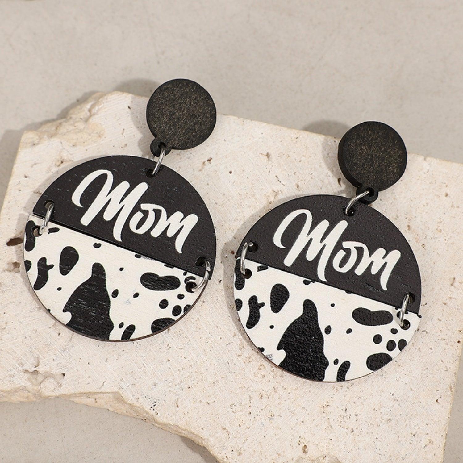 Alloy Wooden Dangle Earrings Style B One Size