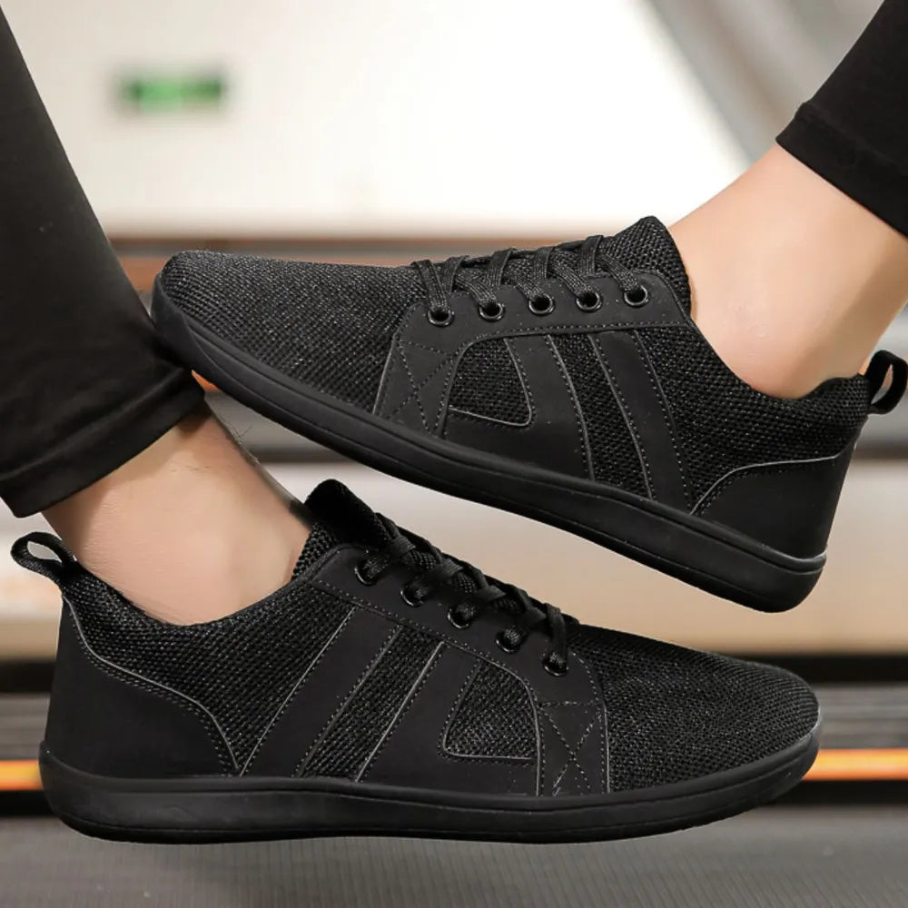 Breathable Mesh Round Toe Athletic Black