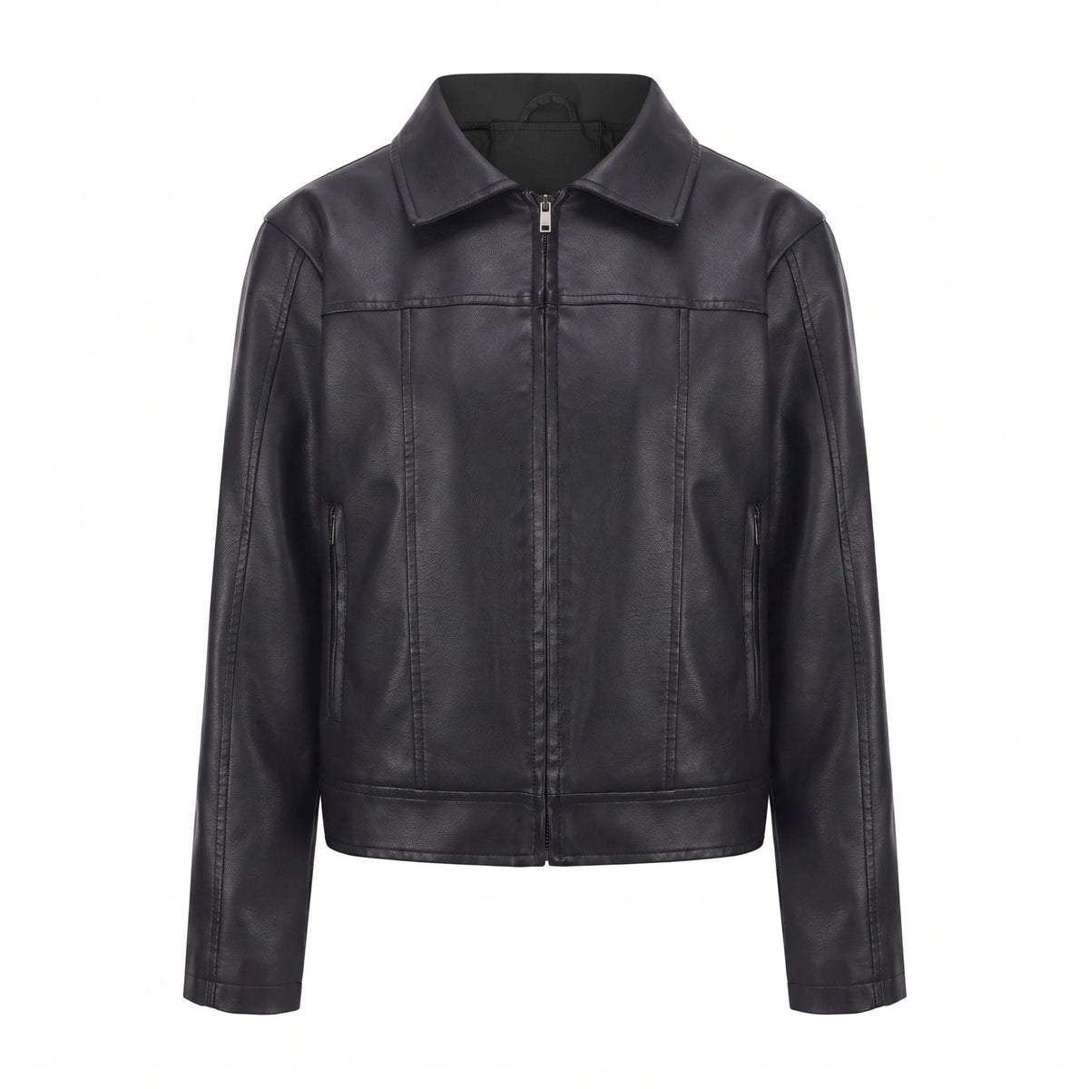 Leather Women's Long Sleeve Casual Zipper Jacket Cross-border