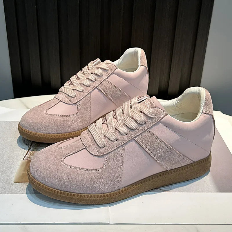 Round Toe Flats Sneakers Pink
