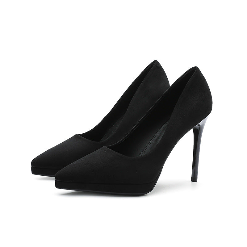 Point Toe Stiletto Pumps Black