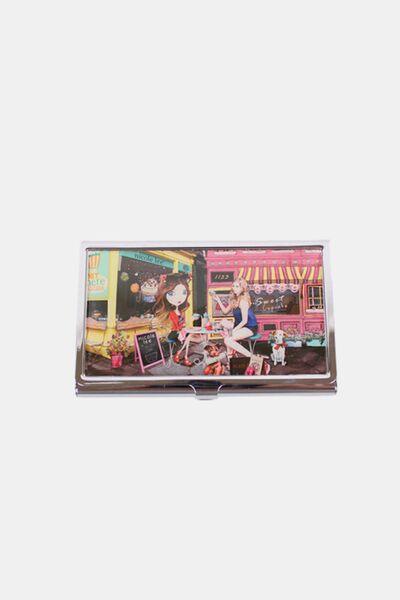Nicole Lee USA Printed Business Card Case Cupcake Girl One Size