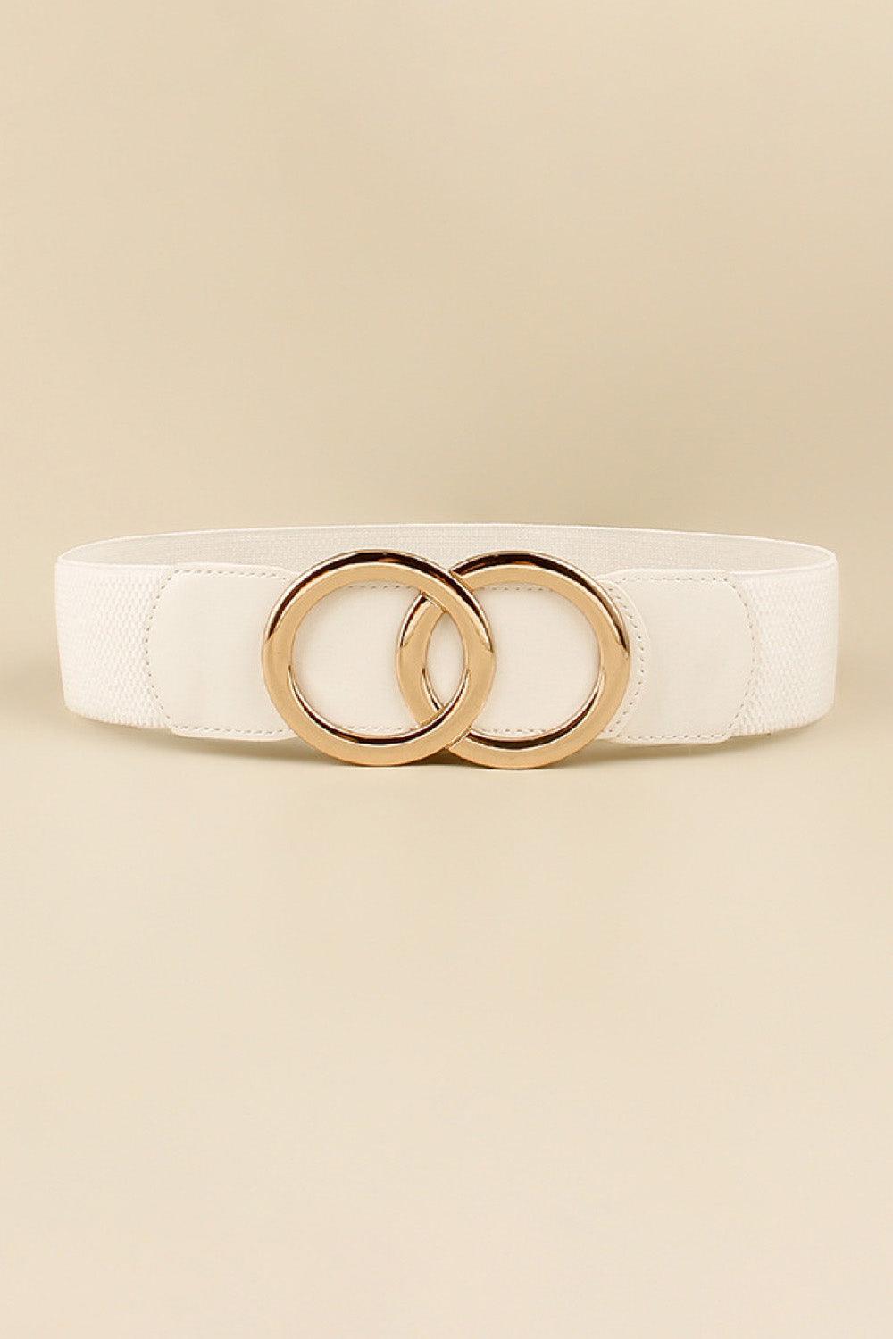 Zinc Alloy Buckle Elastic PU Belt