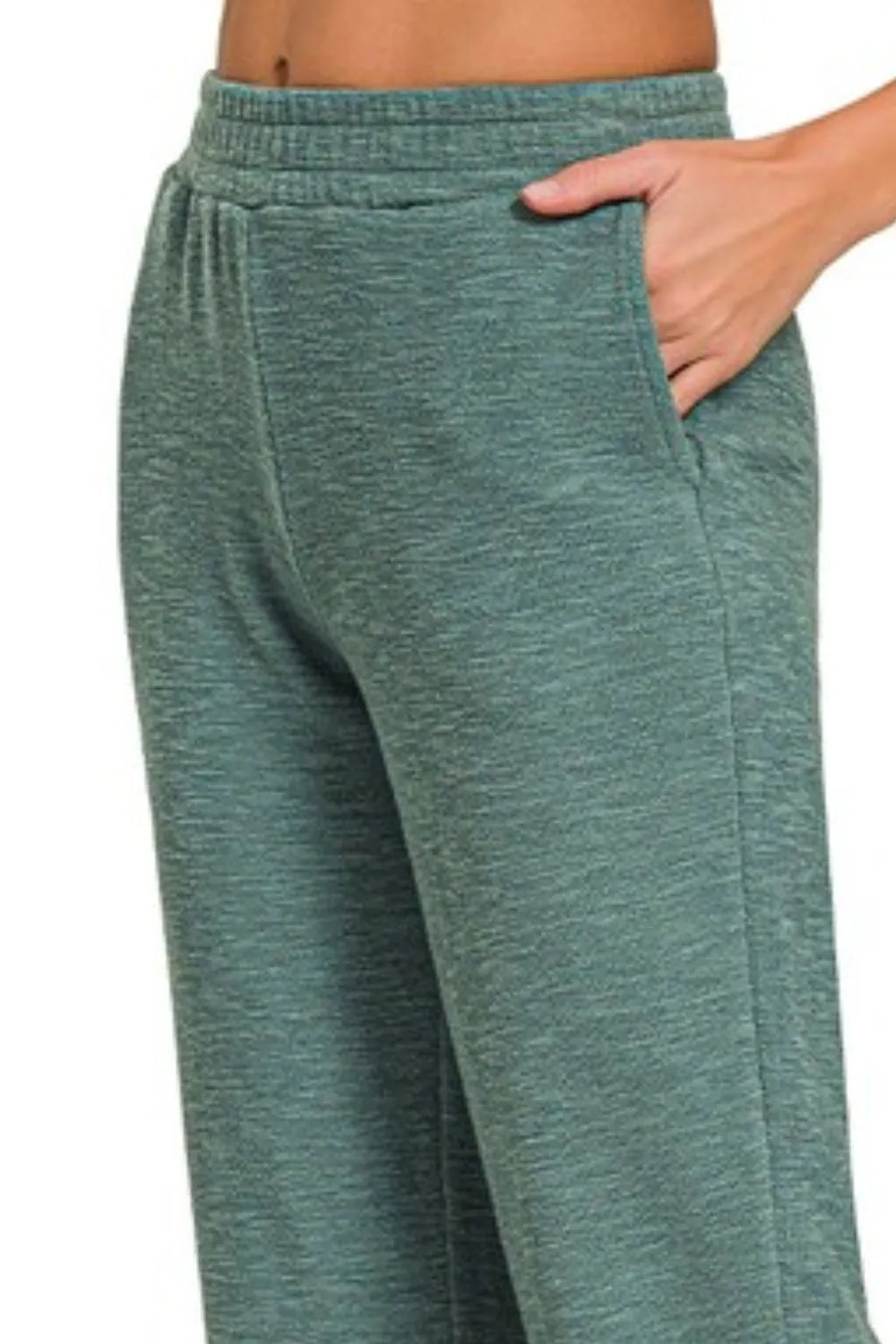 Zenana Cotton Slub Jogger Pants