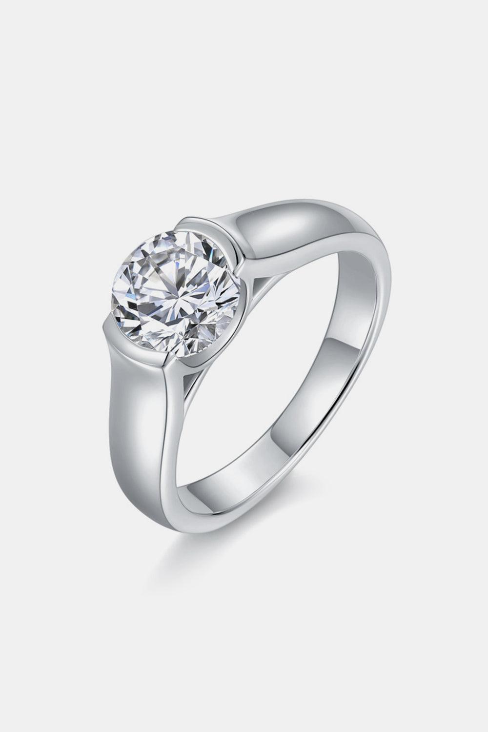 1.5 Carat Moissanite 925 Sterling Silver Ring Silver