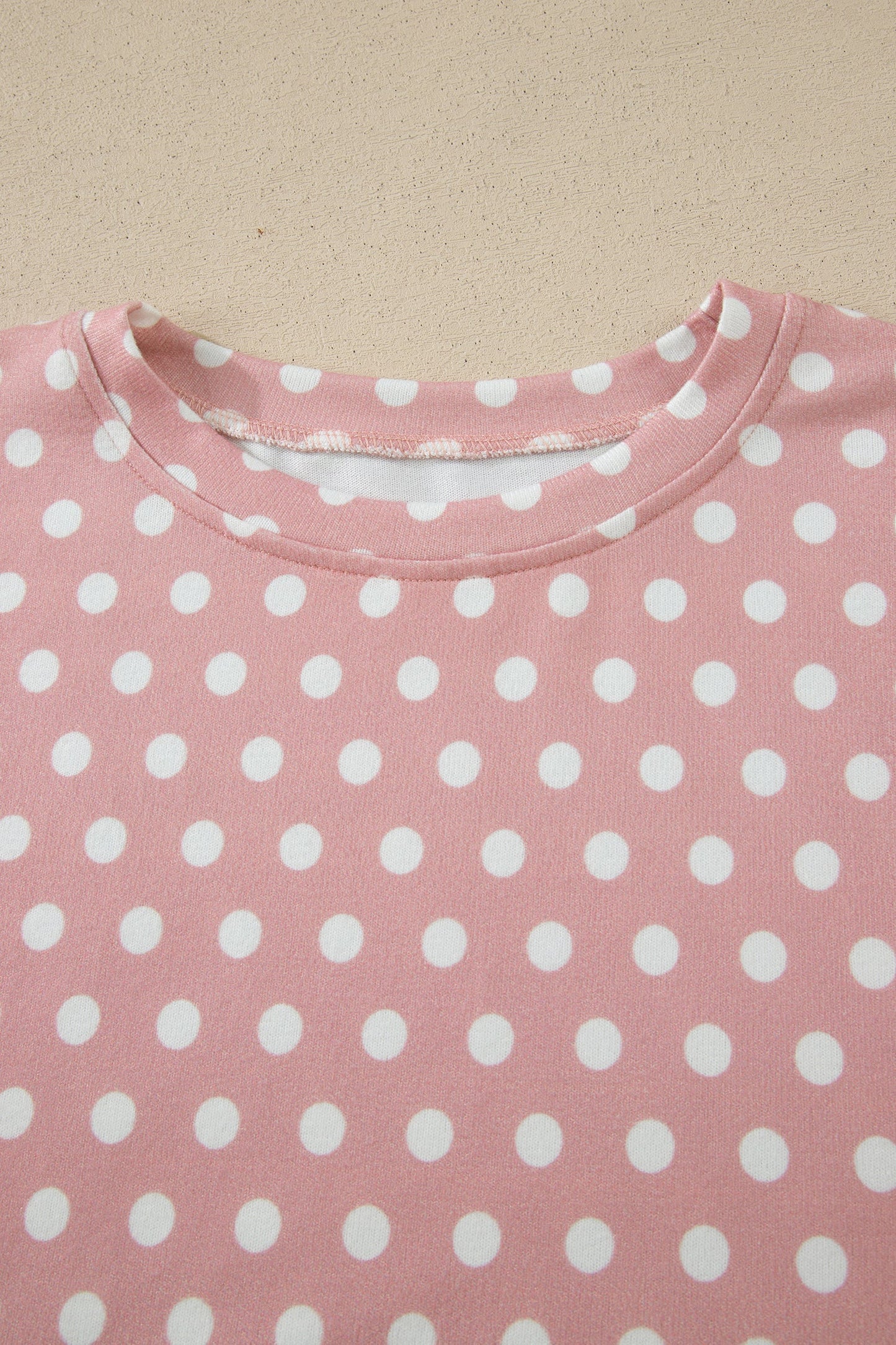 Polka Dot Relaxed Top & Drawning Shorts Set