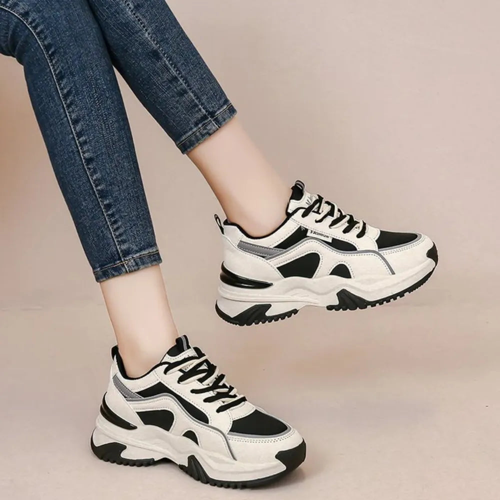 Round Toe Platform Sneakers