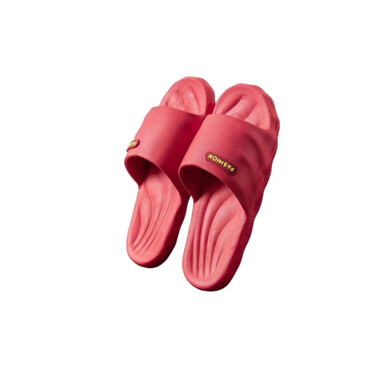 Open Toe Flats Slippers Red