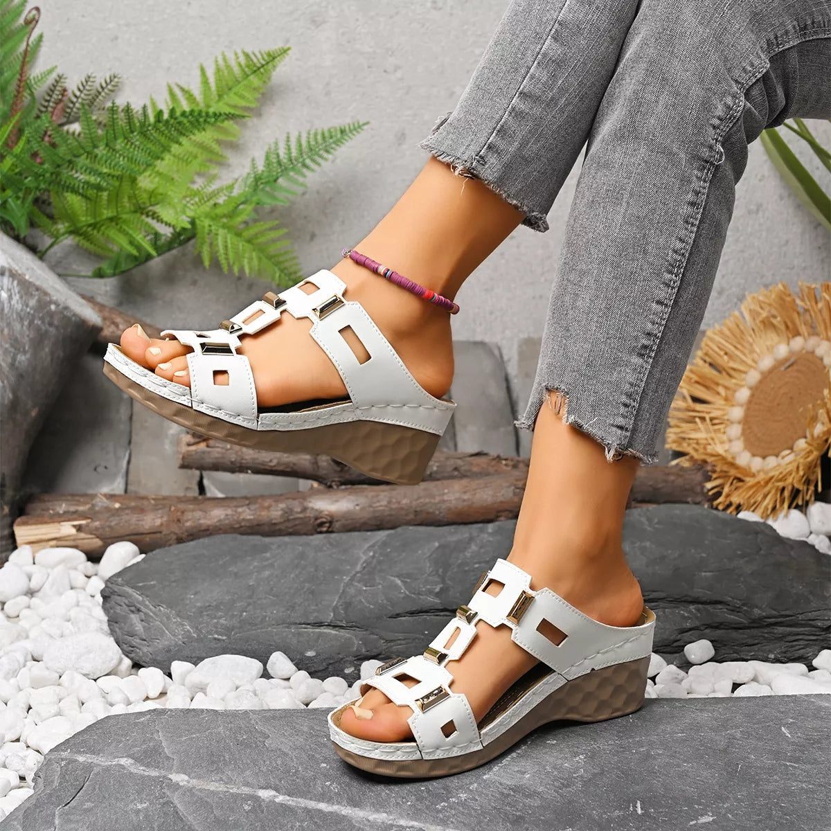 Women's Open Toe Wedge Sandals