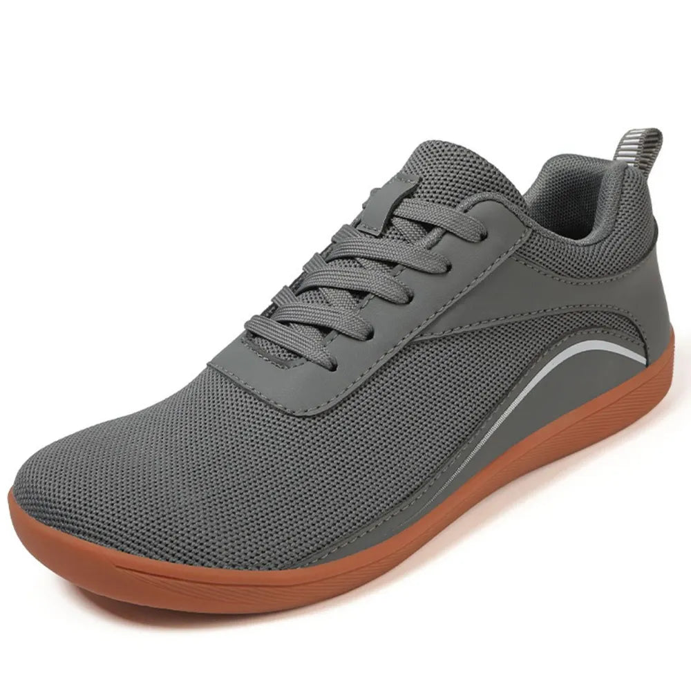 Lace Up Mesh Breathable Athletic Gray