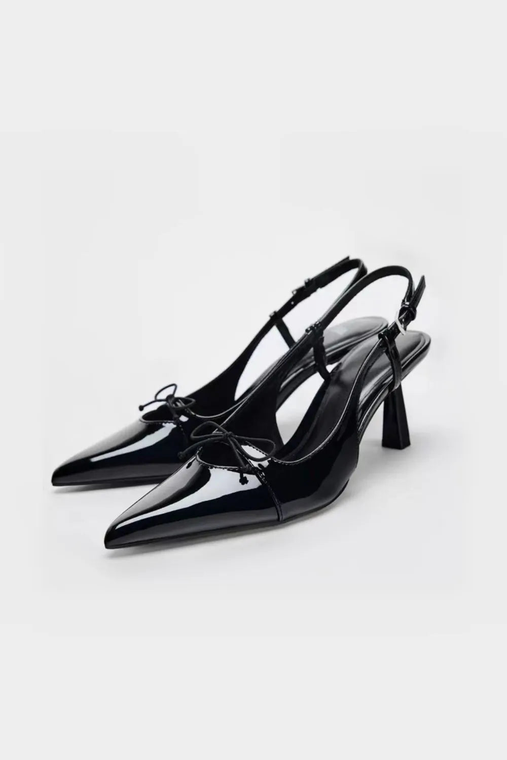 Slingback Pointed Toe Pumps Black