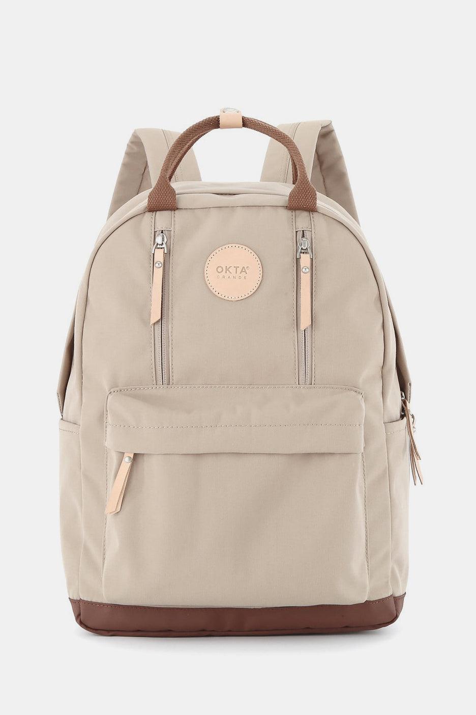 Himawari Waterproof Backpack Bag with Multilayer Pockets Khaki One Size