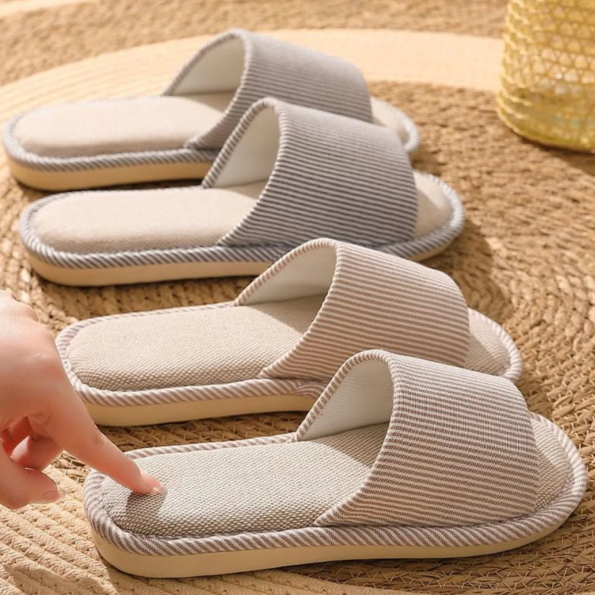 Open Toe Flats Slippers