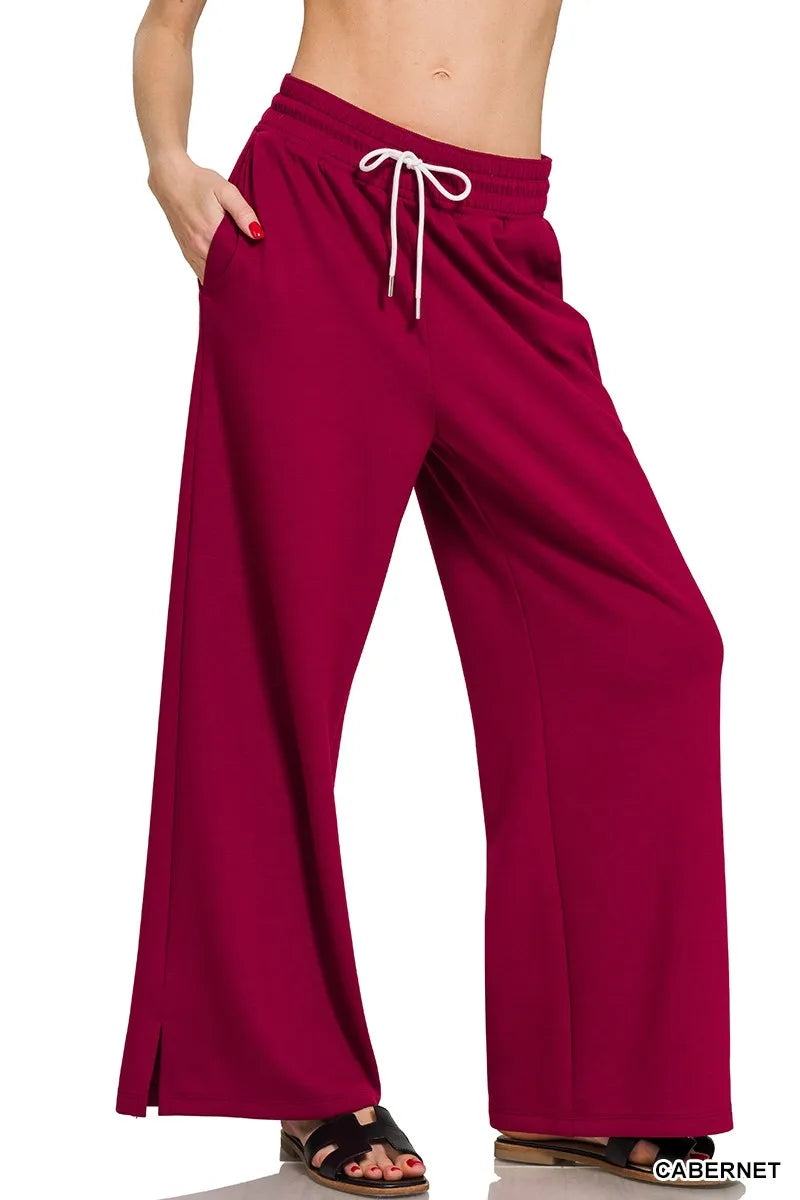 Zenana Scuba Drawstring Pants