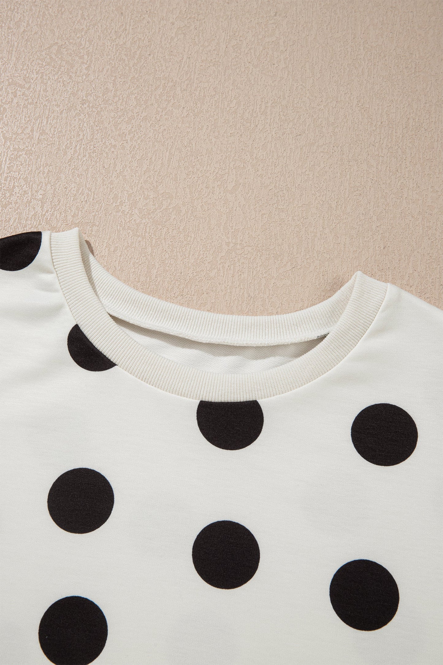 Polka Dot Short Sleeve Tee & Drawstring Shorts Set