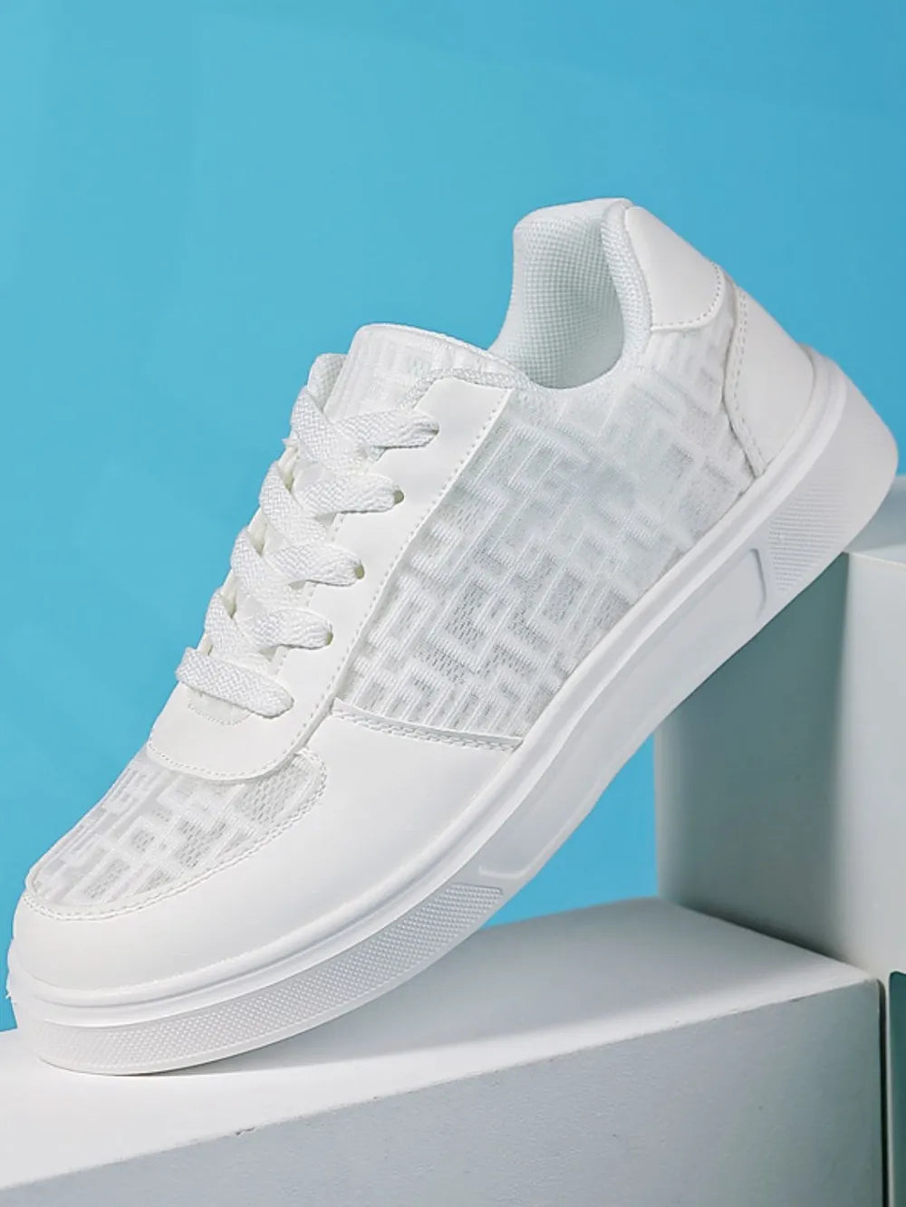 Round Toe Flats Sneakers White
