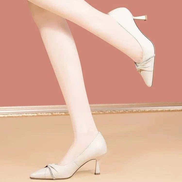 Point Toe Flare Heels Pumps
