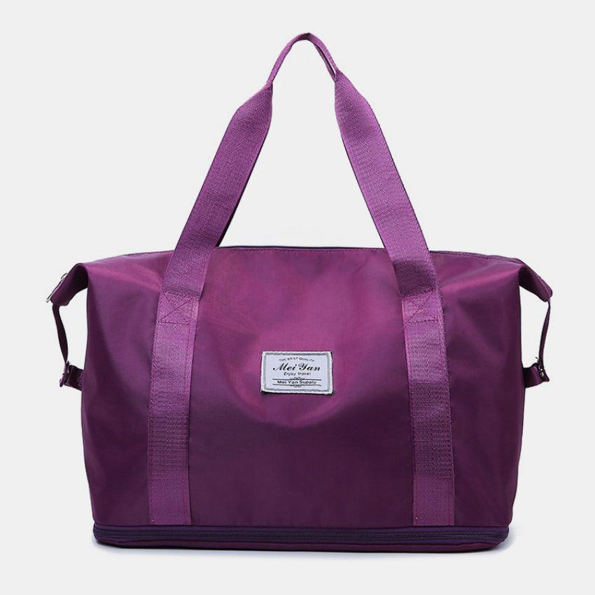 Oxford Cloth Oversize Travel Bag Plum Purple One Size