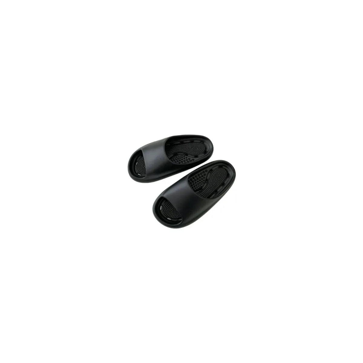Open Toe Platform Slippers Black