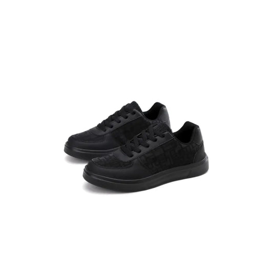 Round Toe Flats Sneakers Black