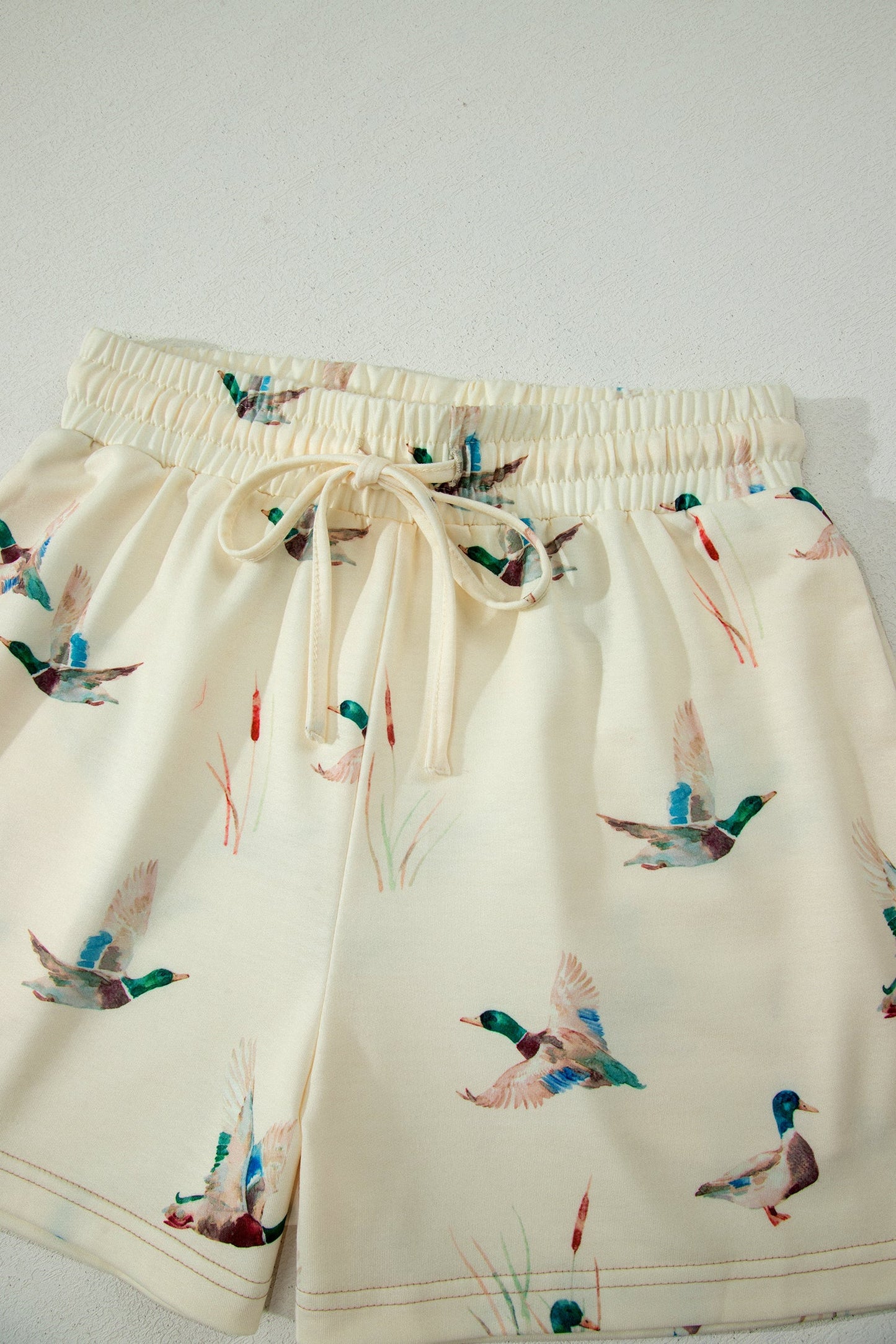 Mallard Duck Oversized Tee & Elastic Shorts Set