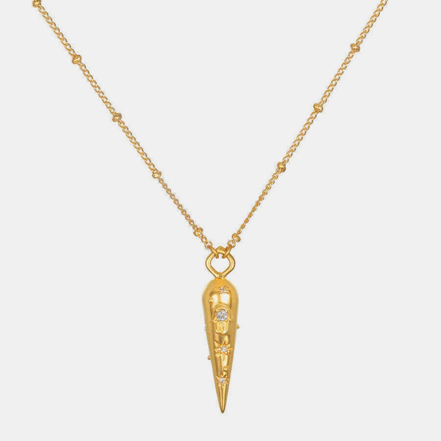 Titanium Steel Pendant Necklace Brass One Size