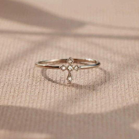 925 Sterling Silver Cross Ring Silver