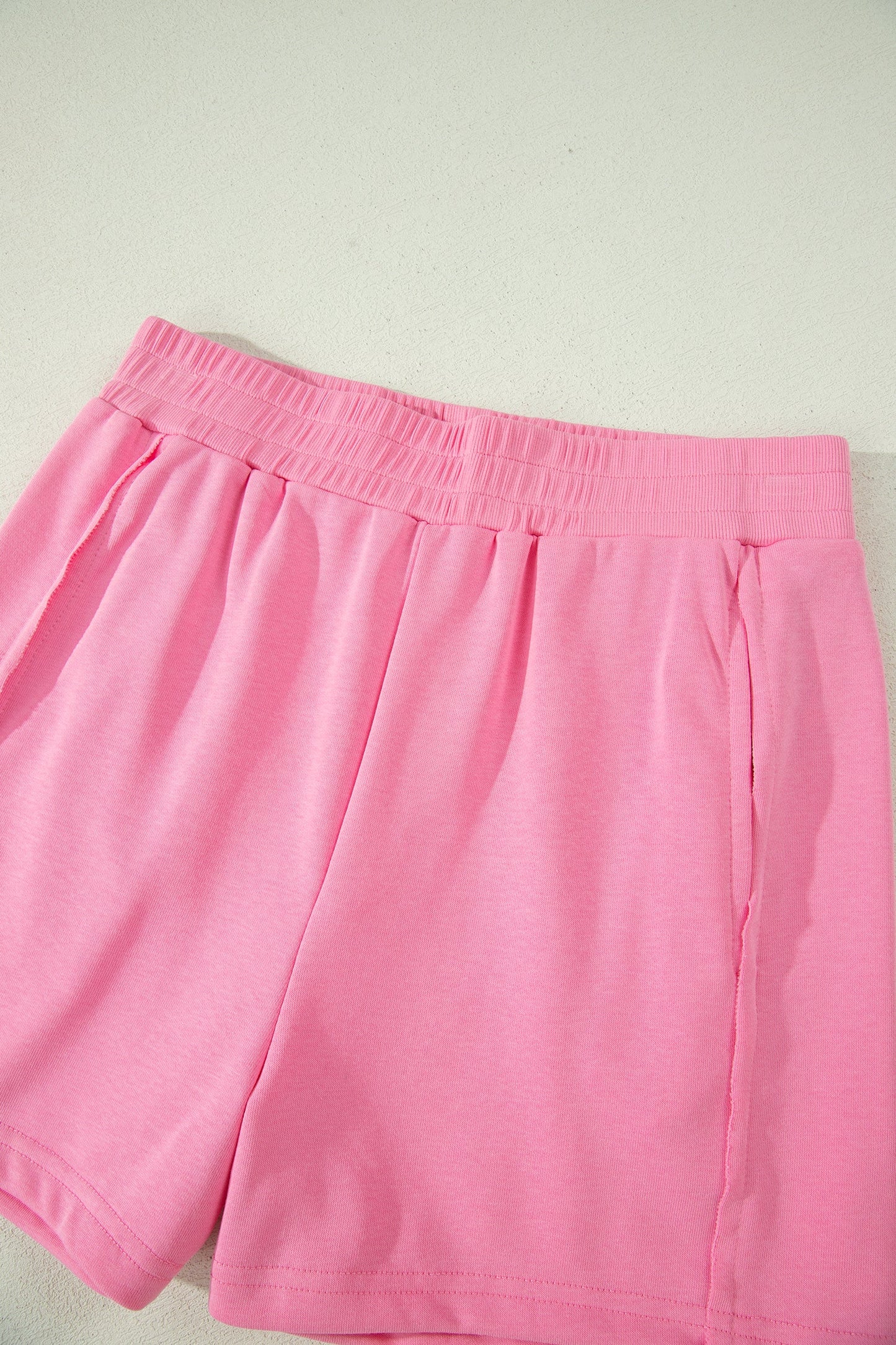 Solid Ribbed Tank Top & Shorts Set