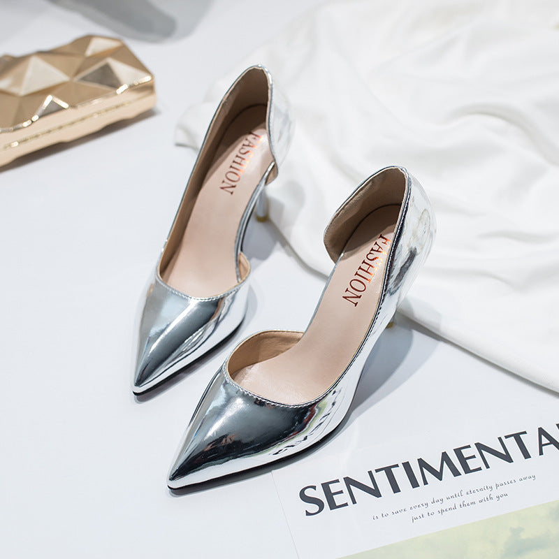 Point Toe Block Heels Pumps