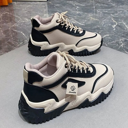 Round Toe Platform Athletic Black