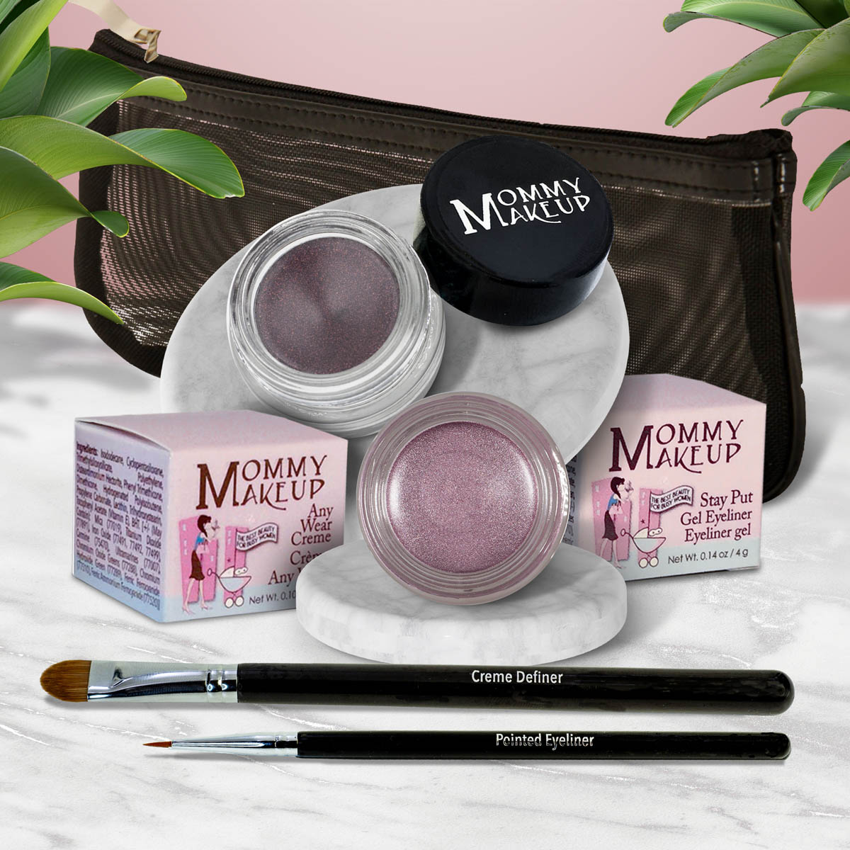 The Everlasting Eye | Waterproof Eye Makeup Set Elsa - A Pale Shimmering Lilac Black Orchid - Luscious metallic black burgundy