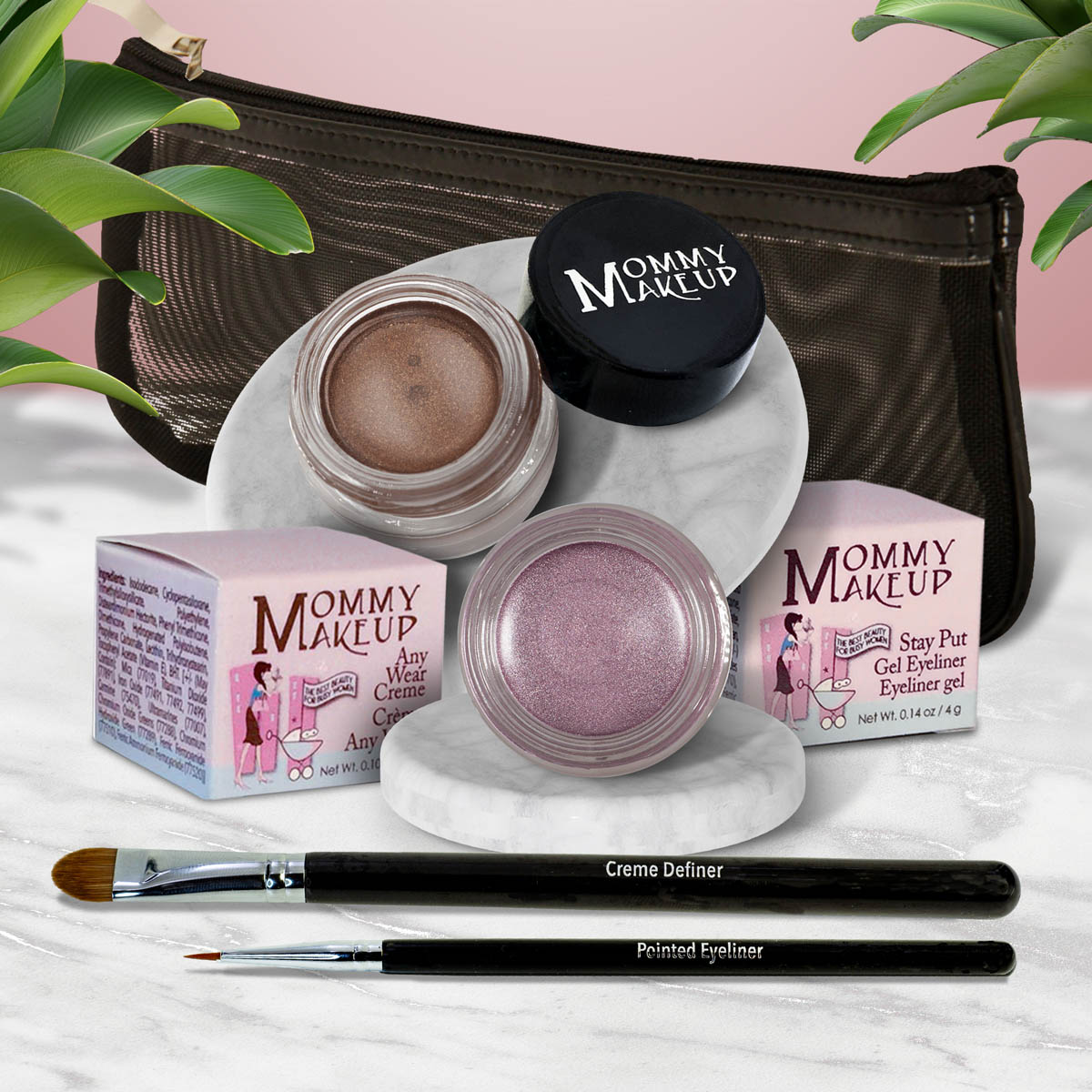 The Everlasting Eye | Waterproof Eye Makeup Set Elsa - A Pale Shimmering Lilac Chocolate Sizzle - Milk chocolate brown with golden shimmer and golden flecks