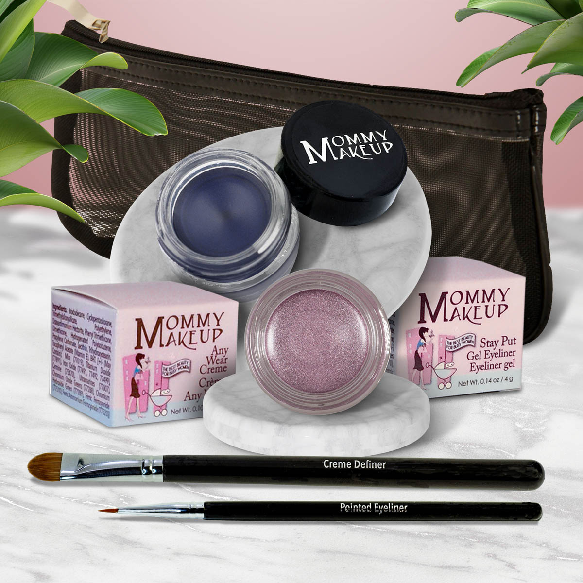 The Everlasting Eye | Waterproof Eye Makeup Set Elsa - A Pale Shimmering Lilac Blue Angel - A Classic Navy Blue