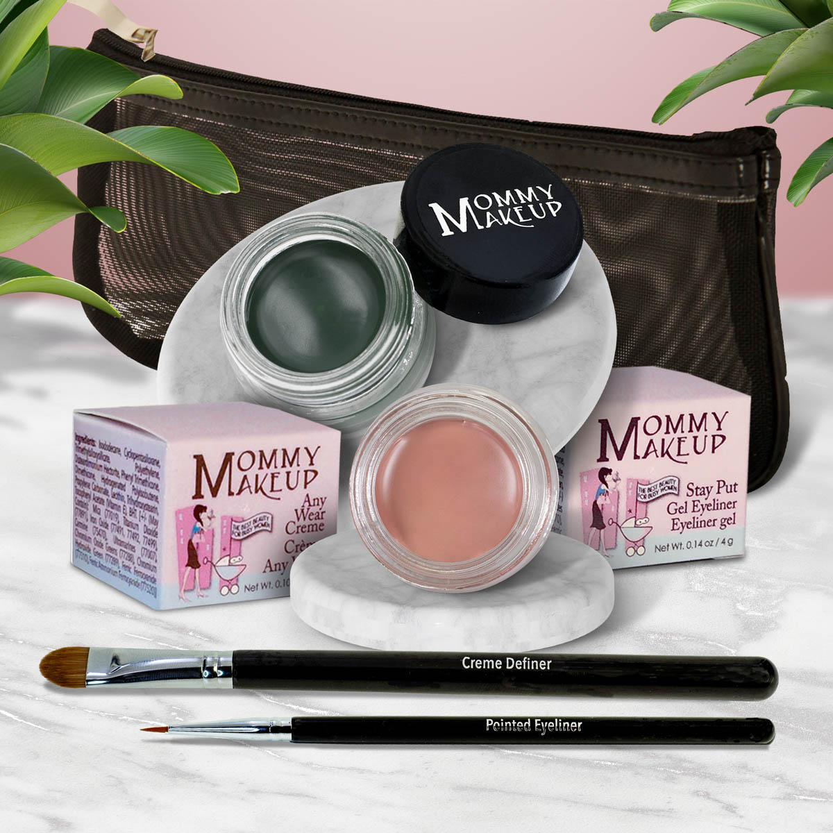 The Everlasting Eye | Waterproof Eye Makeup Set Anna - A Matte Warm Rosy Beige Hunter - A Rich Hunter Forest Green