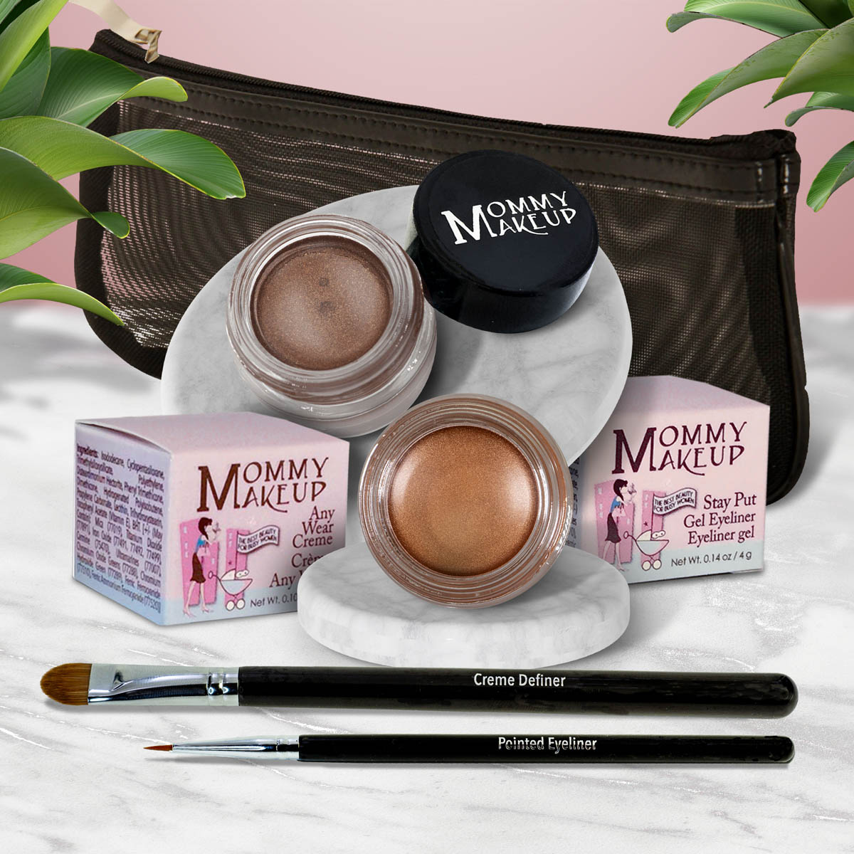 The Everlasting Eye | Waterproof Eye Makeup Set Golden Caramel - A Caramel Brown with Golden Shimmer Chocolate Sizzle - Milk chocolate brown with golden shimmer and golden flecks