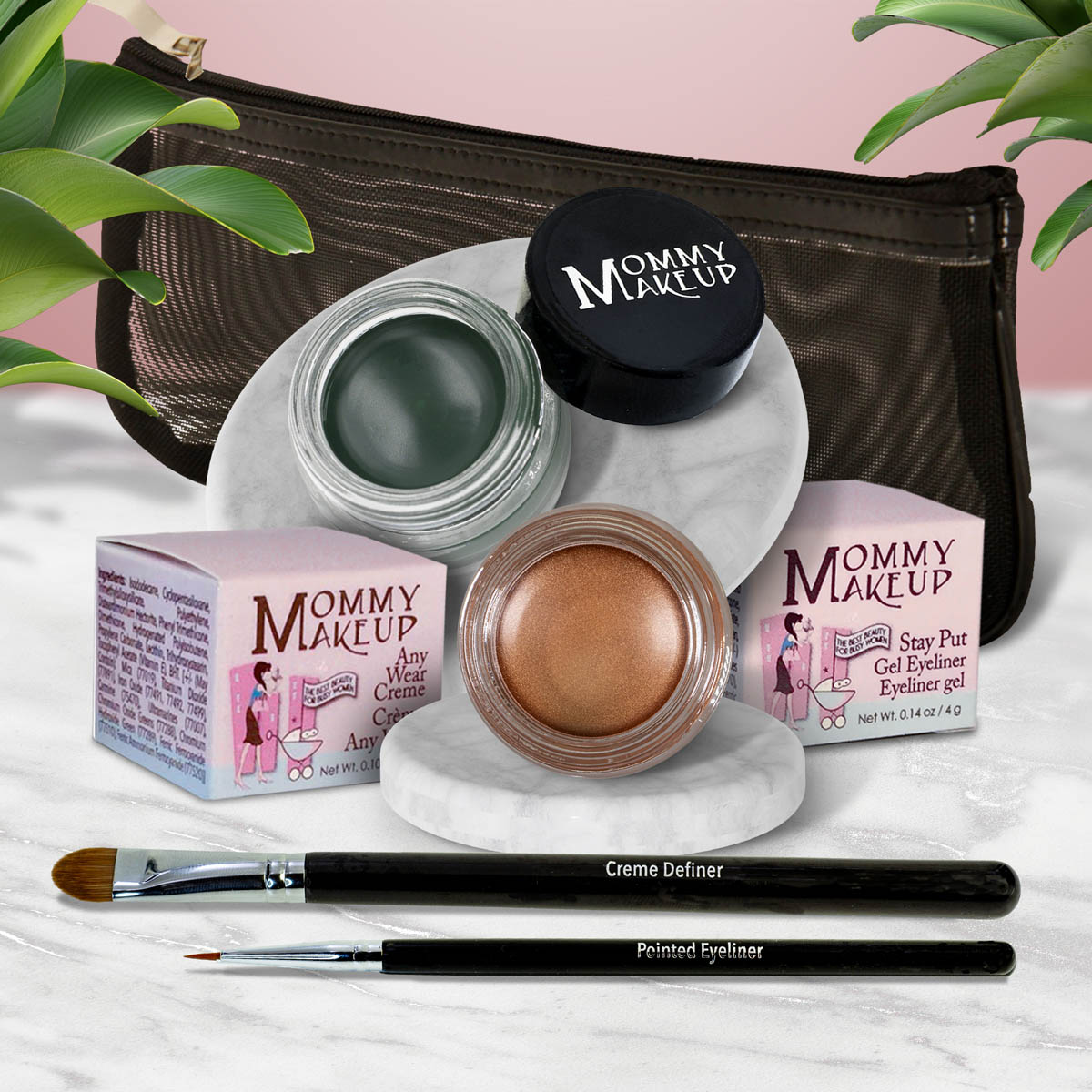 The Everlasting Eye | Waterproof Eye Makeup Set Golden Caramel - A Caramel Brown with Golden Shimmer Hunter - A Rich Hunter Forest Green