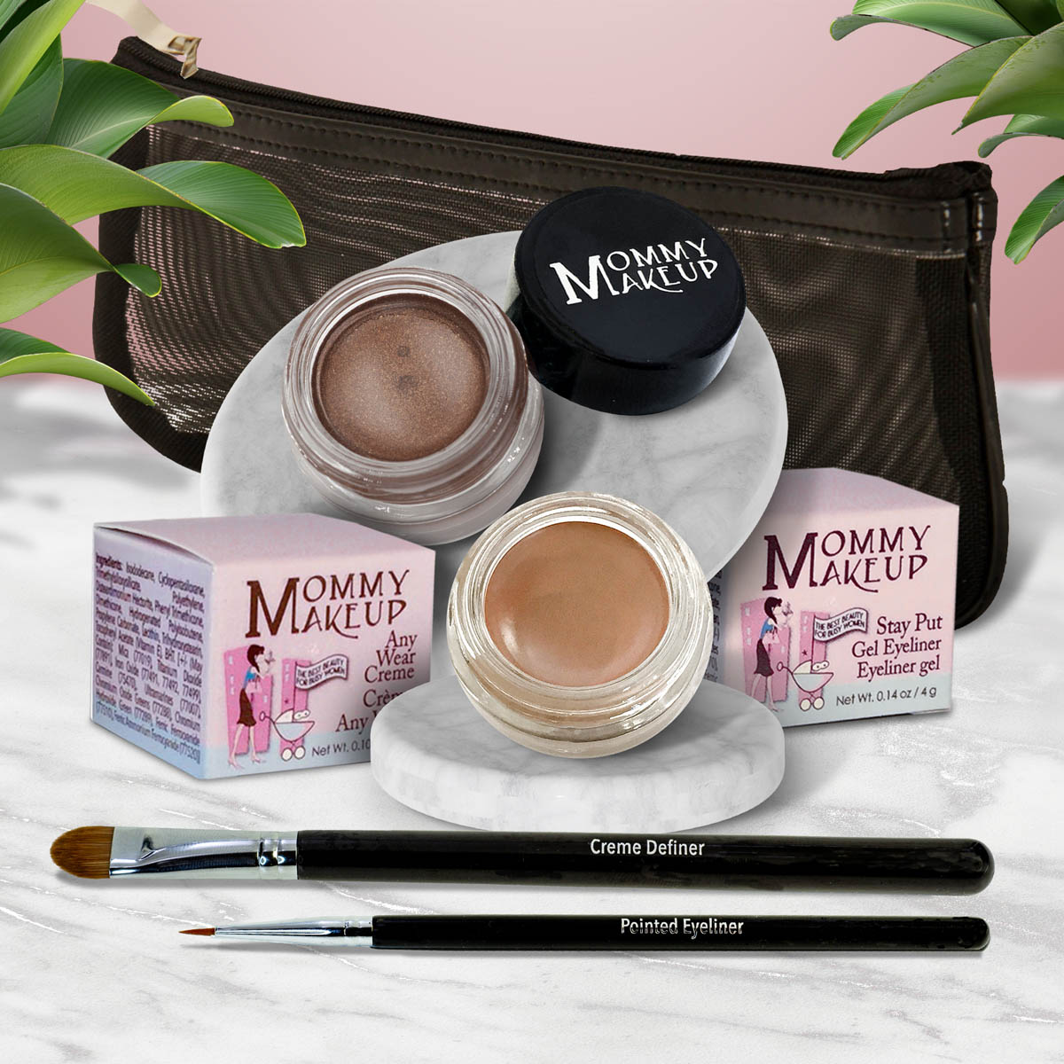 The Everlasting Eye | Waterproof Eye Makeup Set Misty Mocha - A Matte Cool Mocha Beige Chocolate Sizzle - Milk chocolate brown with golden shimmer and golden flecks