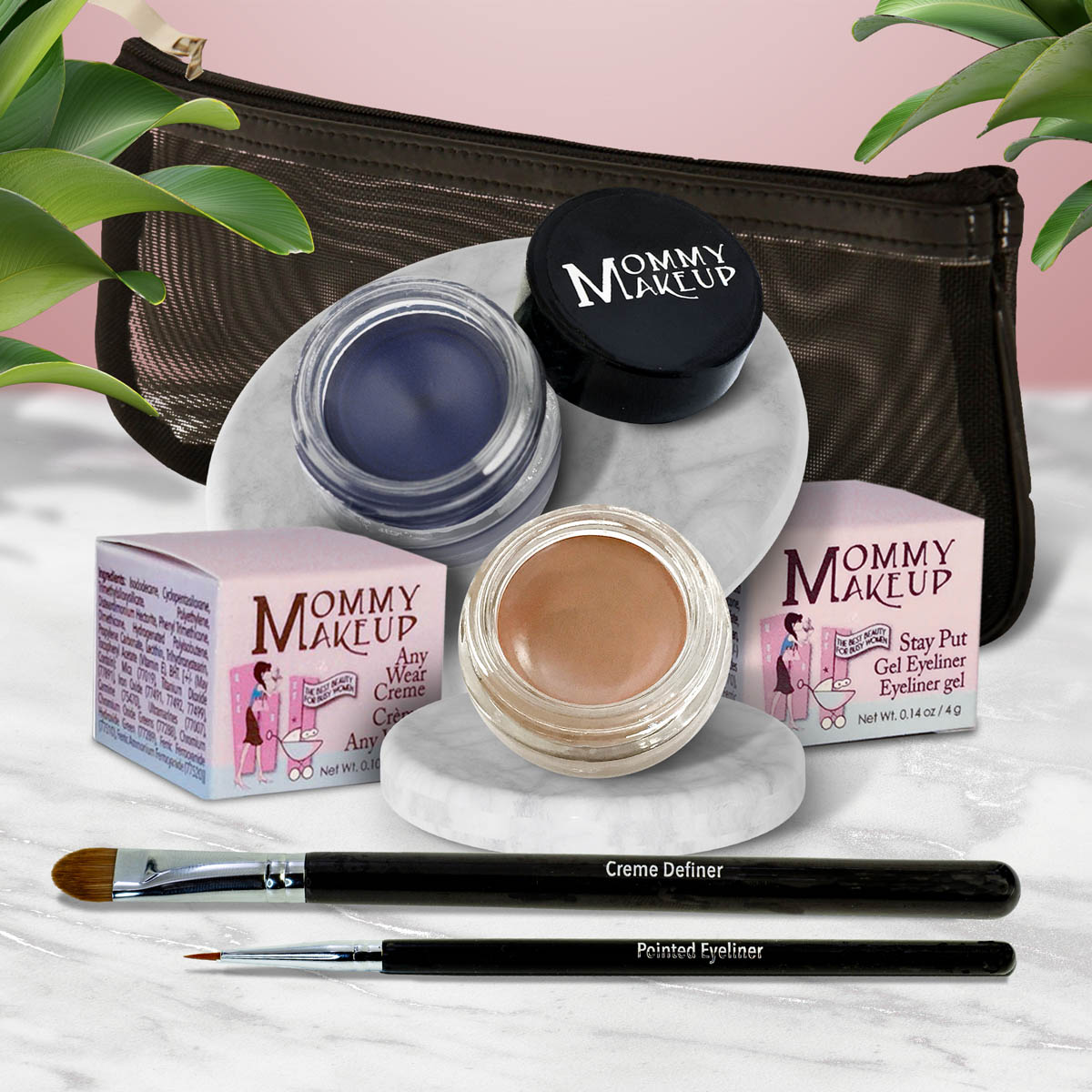 The Everlasting Eye | Waterproof Eye Makeup Set Misty Mocha - A Matte Cool Mocha Beige Blue Angel - A Classic Navy Blue
