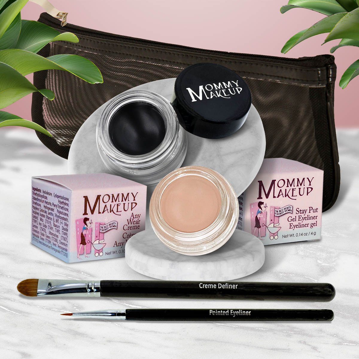 The Everlasting Eye | Waterproof Eye Makeup Set Nudetrality - a matte warm nude Black Beauty - Pure black