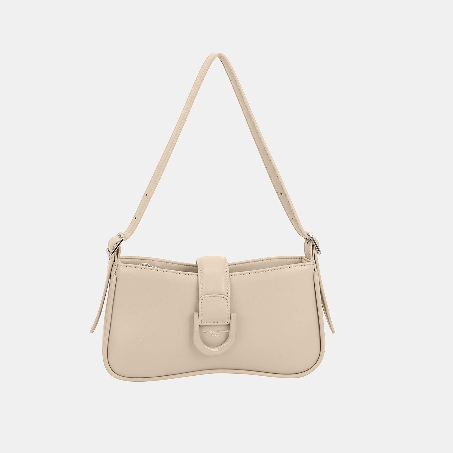 David Jones PU Small Leather Shoulder Bag Taupe One Size