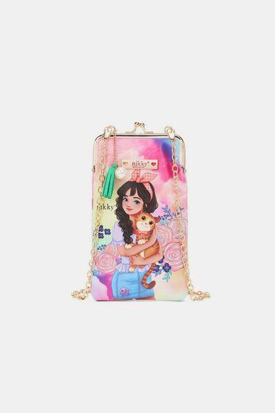 Nicole Lee USA Printed Kisslock Phone and Sunglass Purse Lovely Clara One Size