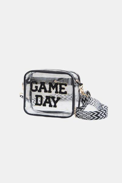Zenana GAME DAY Stadium Approved Transparent Crossbody Bag Black One Size