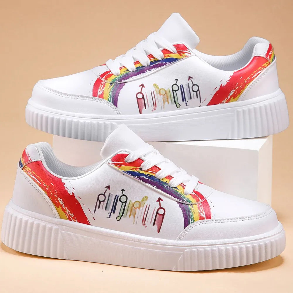 Round Toe Platform Sneakers