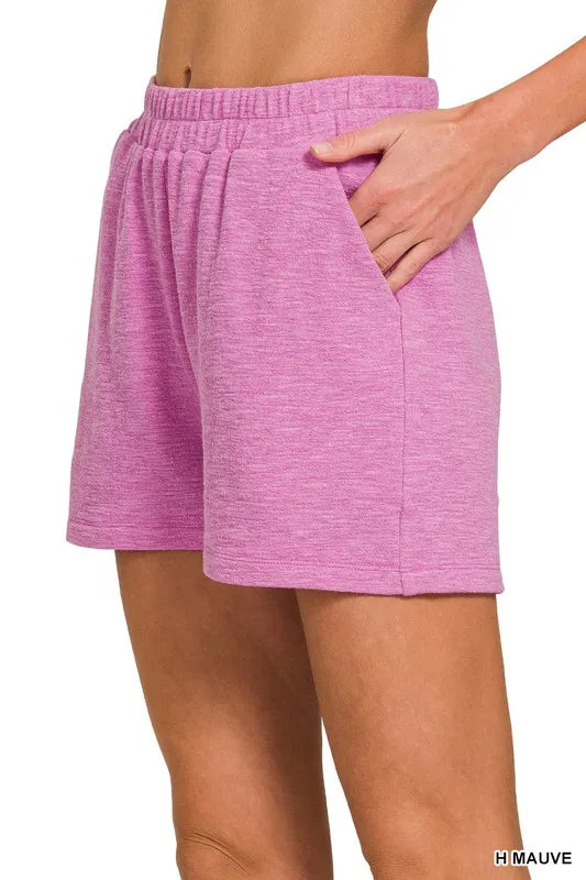 Zenana Cotton Slub Shorts